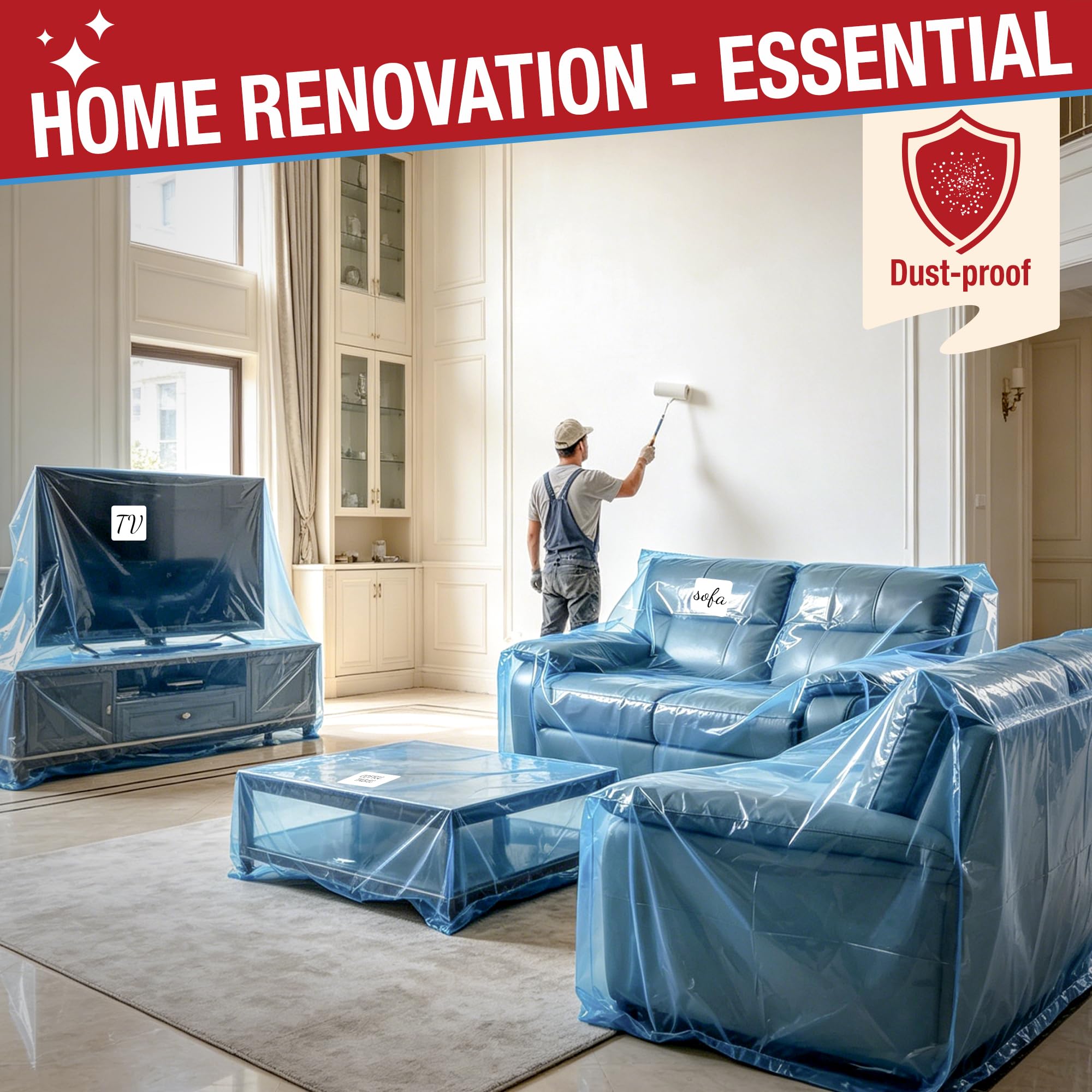 Meersburg Couch Loveseat Moving Cover showing waterproof material