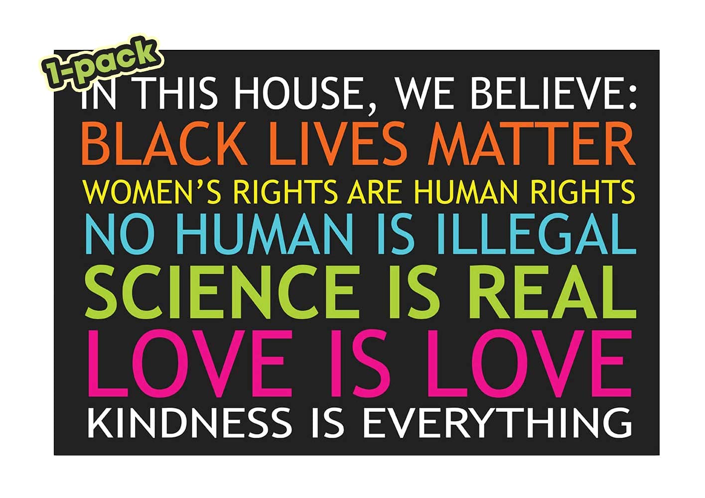MEGA FORMAT Black Lives Matter Yard Sign in a garden setting