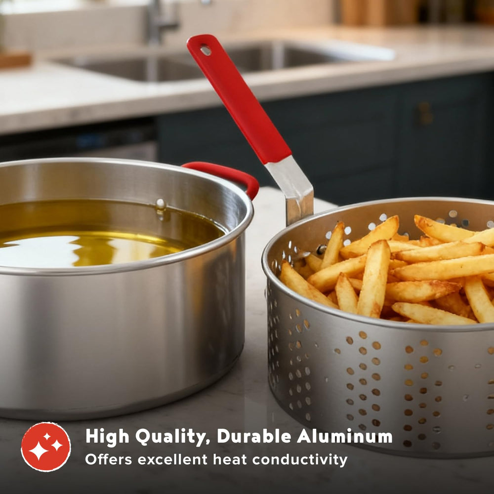 Megamaster aluminium fryer pot side view