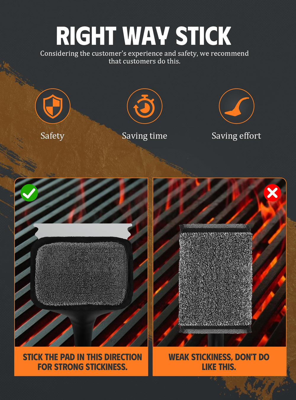 MEKER Grill Brush product dimensions and specifications