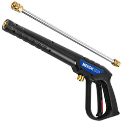 MEKOH pressure washer gun with stainless extension wand, side view