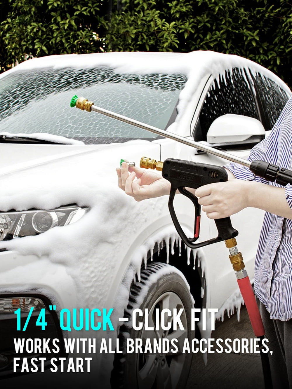MEKOH Stubby Pressure Washer Gun with trigger and safety lock