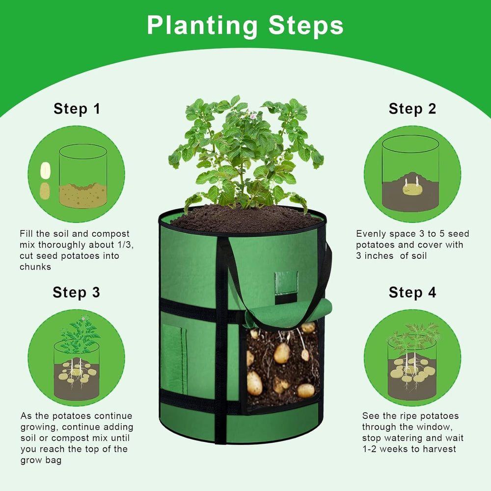 MEKOLIFE Potato Grow Bag in a garden setting