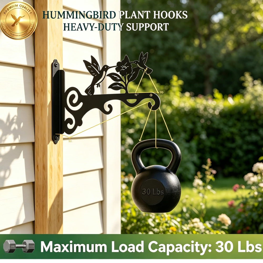 mekpiwu bird pattern wall hook side view with mounting hardware