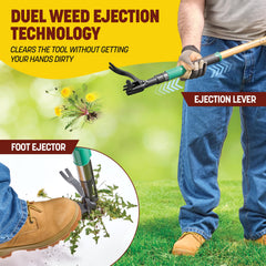 MELISSA AND HARRY Weed Puller Tool side view showing steel head