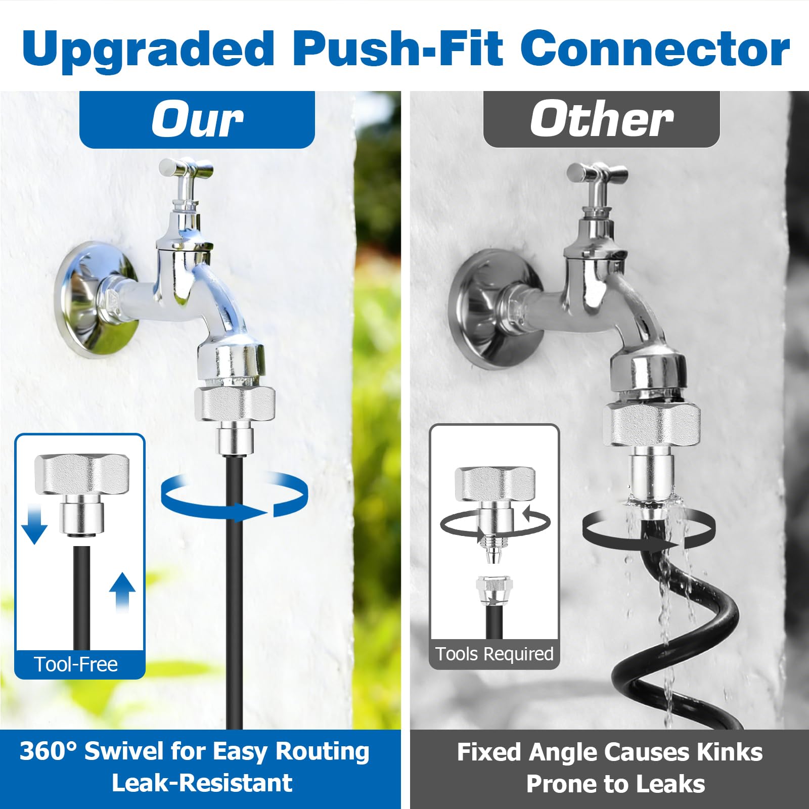 Mellbree 30FT misting tubing layout with nozzles