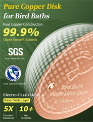 Mellbree Copper Bird Bath Cleaning Discs, 3 pack displayed