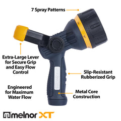 Melnor 7-Pattern Hose Nozzle with quick connect set included