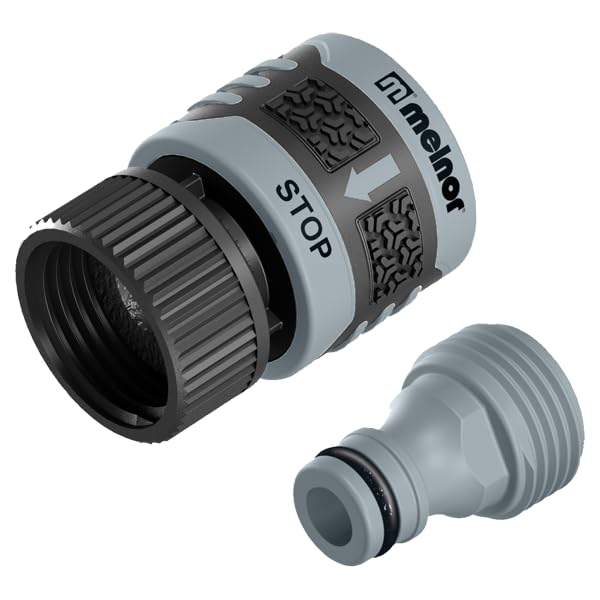 Melnor Industrial Nozzle with protective cover on threaded tip