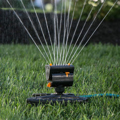 Melnor Mini Oscillating Sprinkler side view with adjustable settings