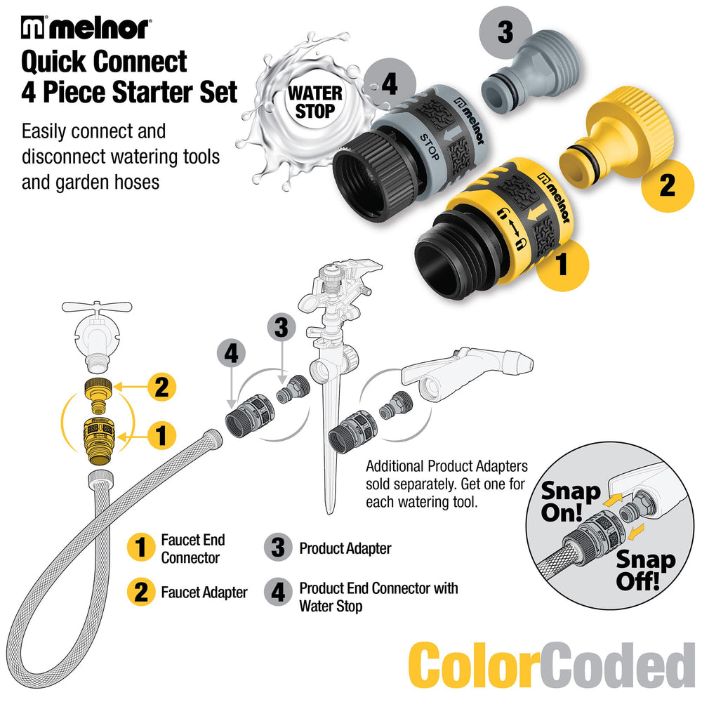 Melnor Quick Connect Starter Set packaging display