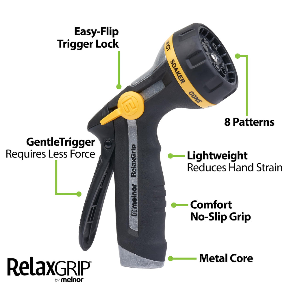 Melnor RelaxGrip Hose Nozzle showing ergonomic handle