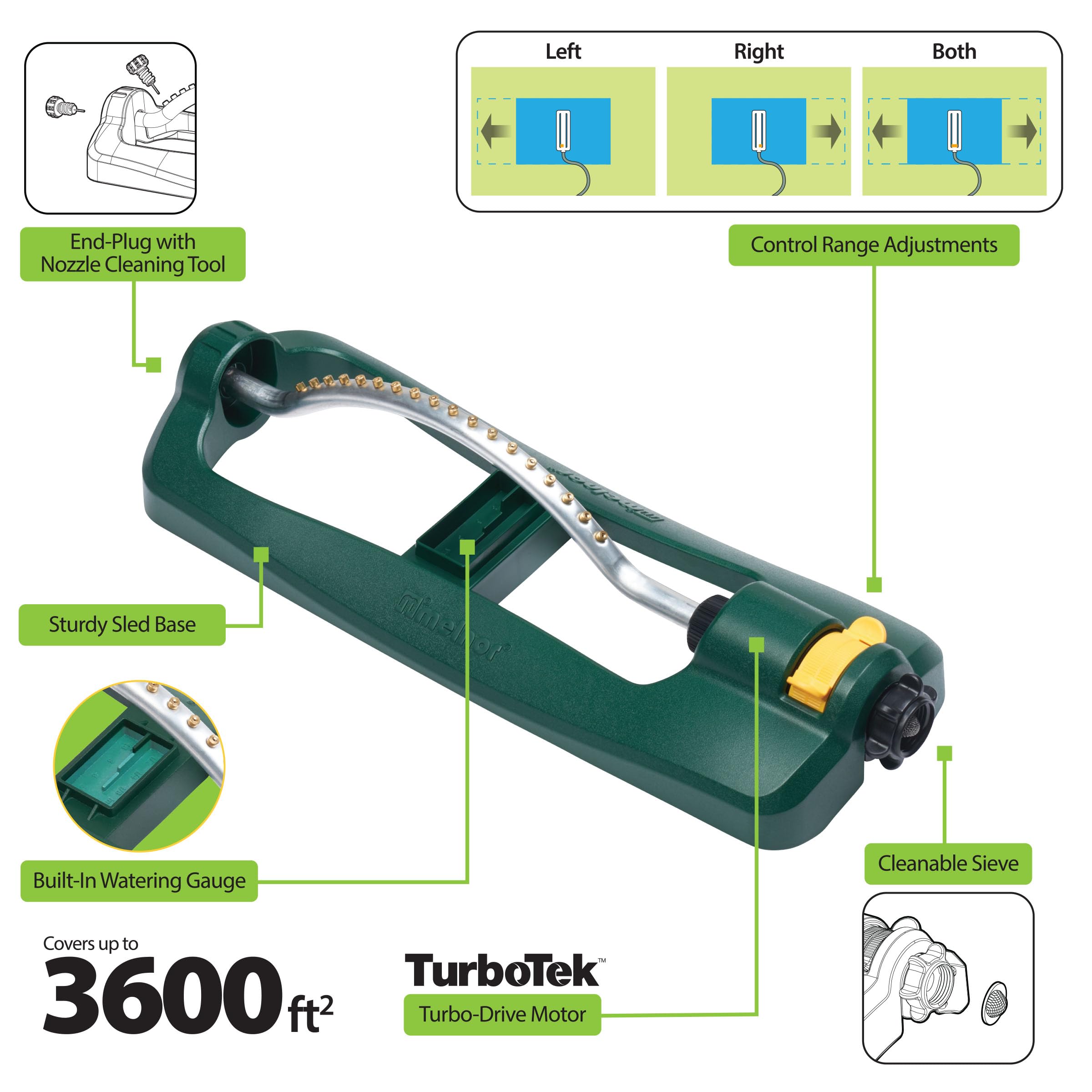 Melnor Turbo Oscillating Sprinkler quick connect bundle