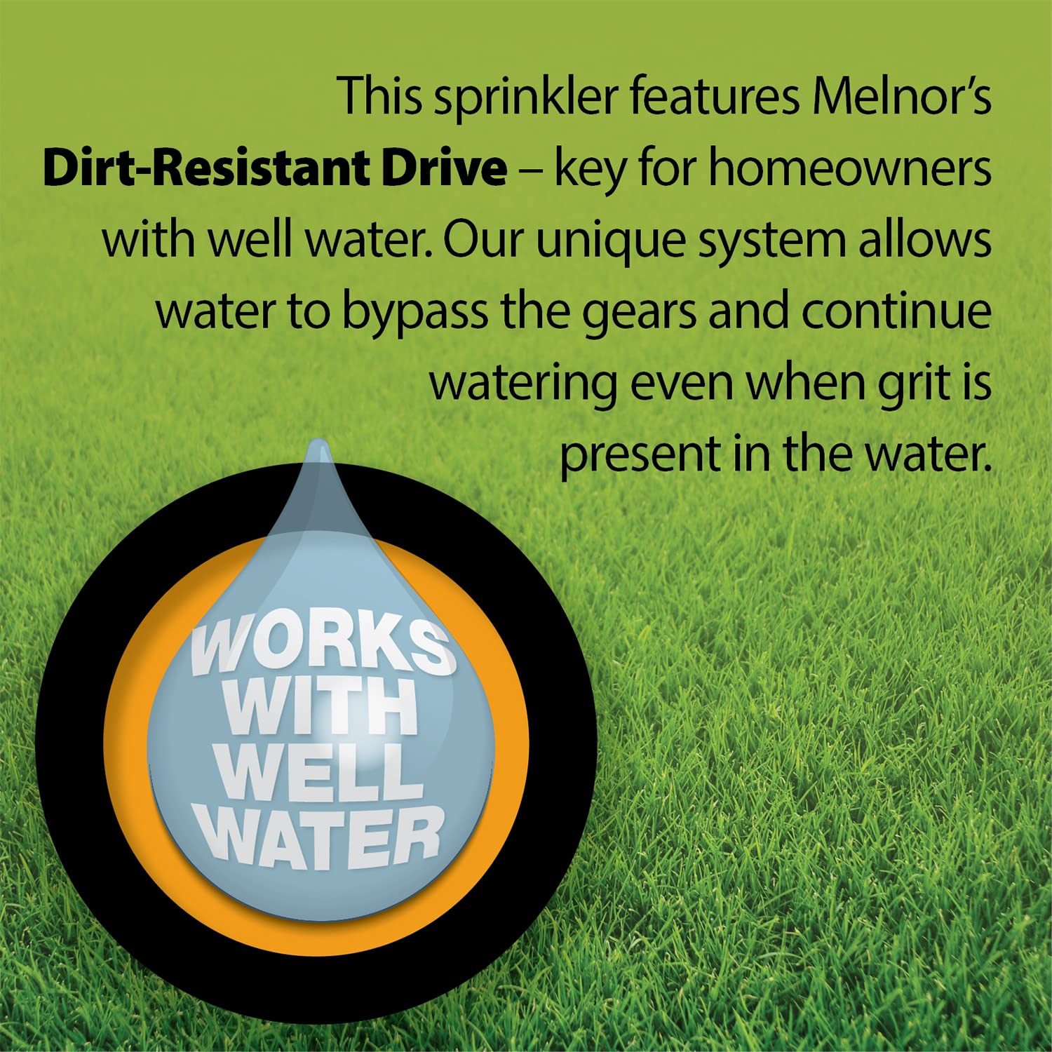 Melnor XT Turbo Sprinkler with water pattern demonstration