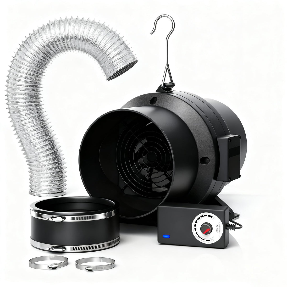 MELONFARM 6-inch Inline Duct Fan front view