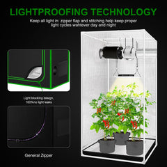 MELONFARM grow tent showing heavy-duty zipper door