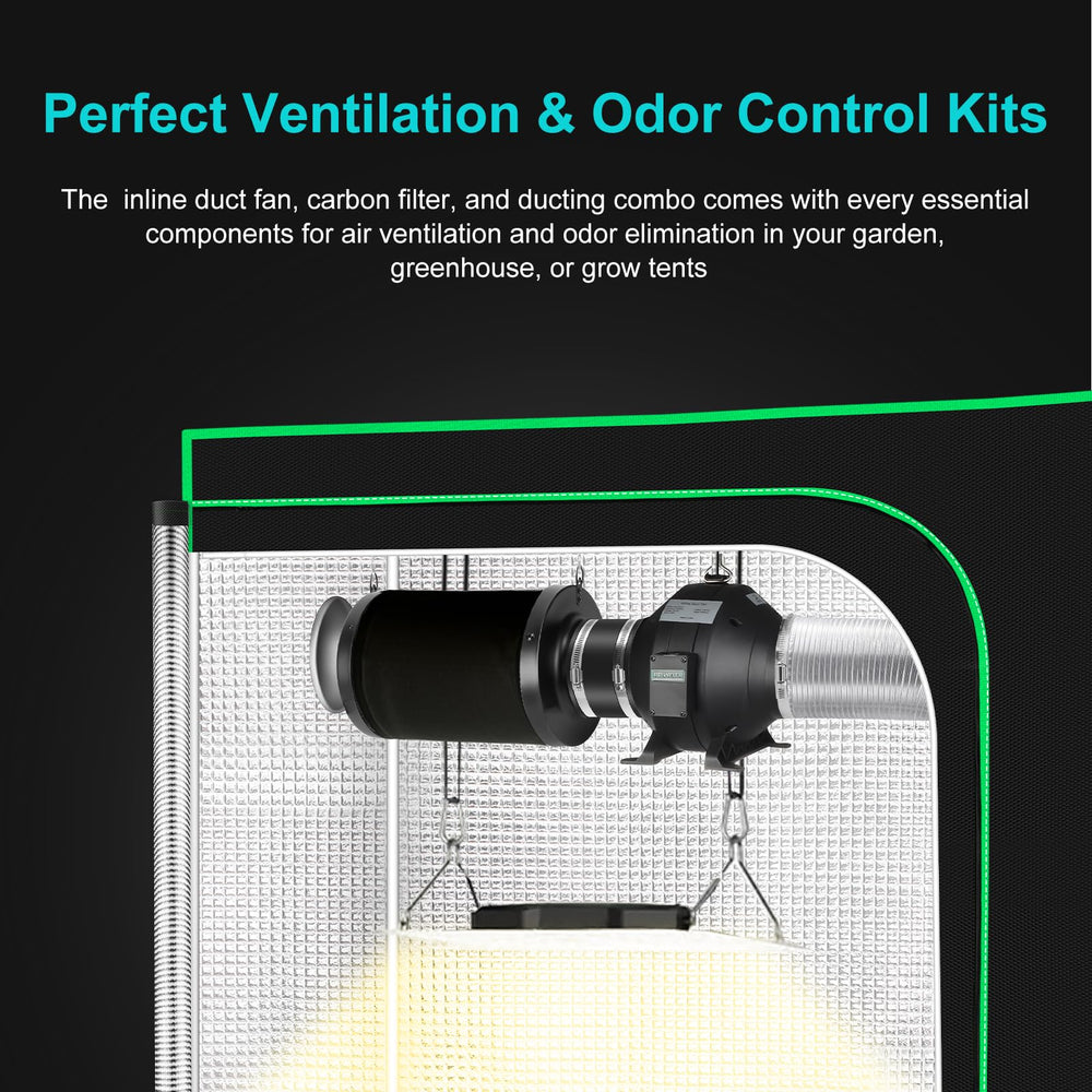 MELONFARM Inline Duct Fan with detachable housing