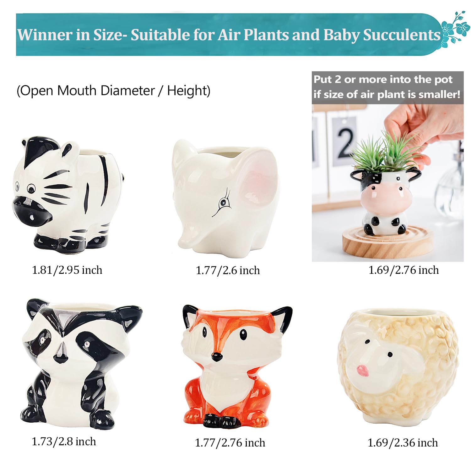 Melphoe animal-shaped pots in a living room setting