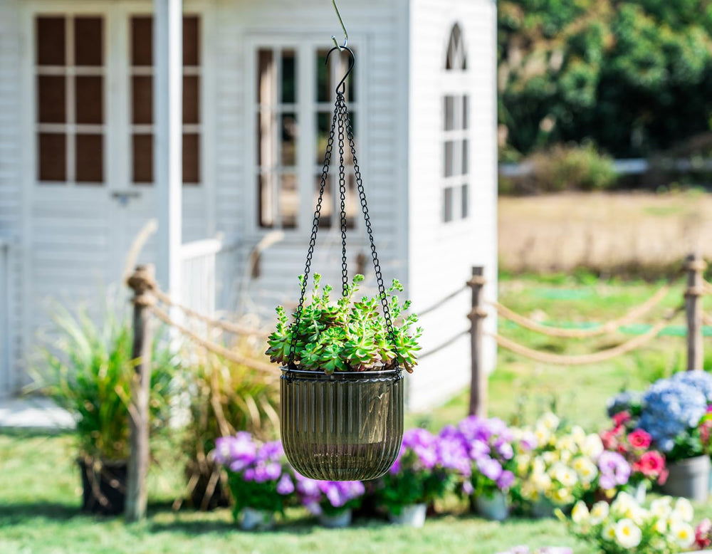 Melphoe indoor planter with removable hanging chain