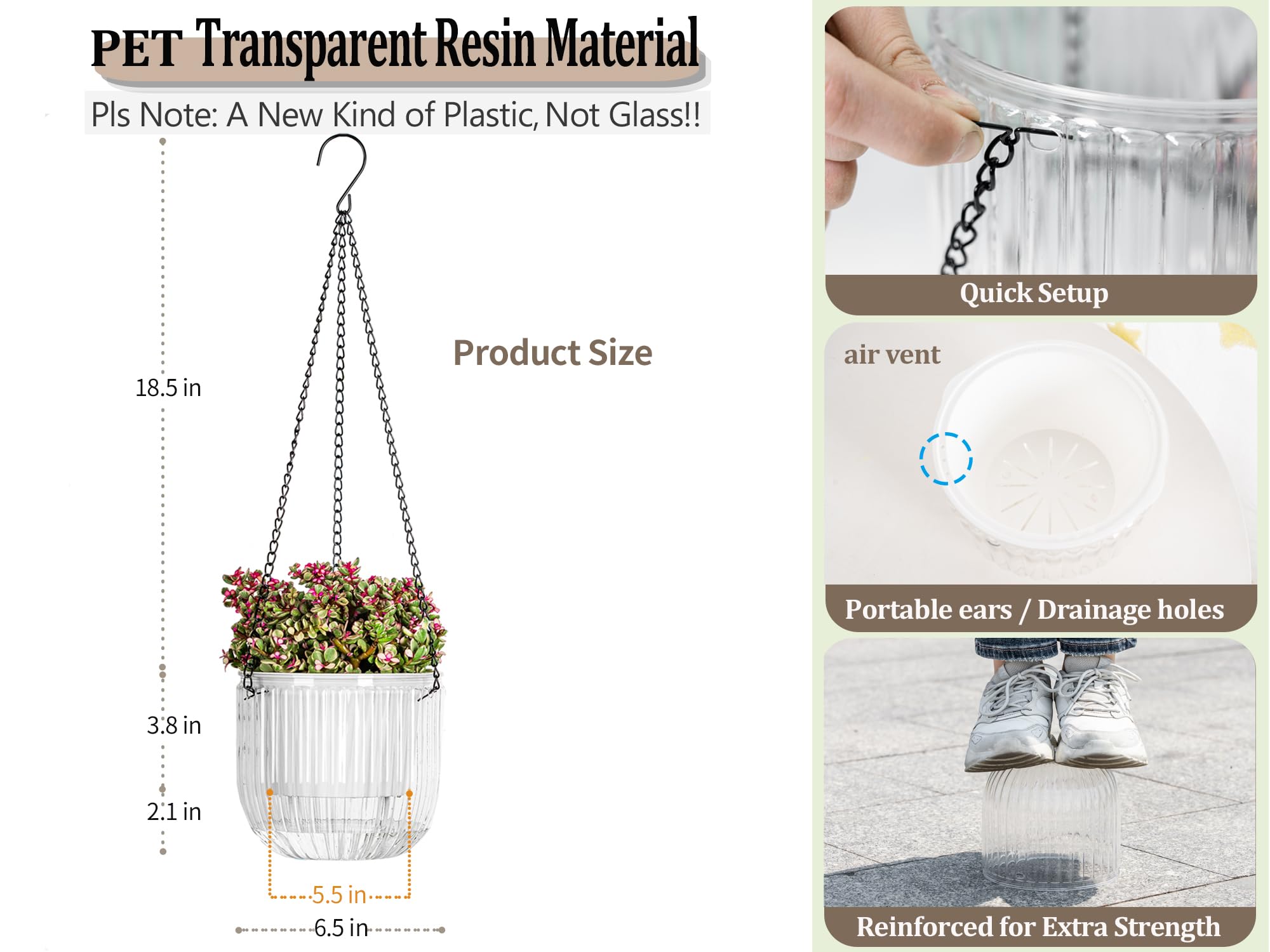 Melphoe outdoor hanging planter on a balcony