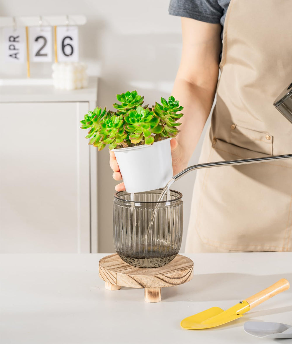 Melphoe Self Watering Pot in light grey color