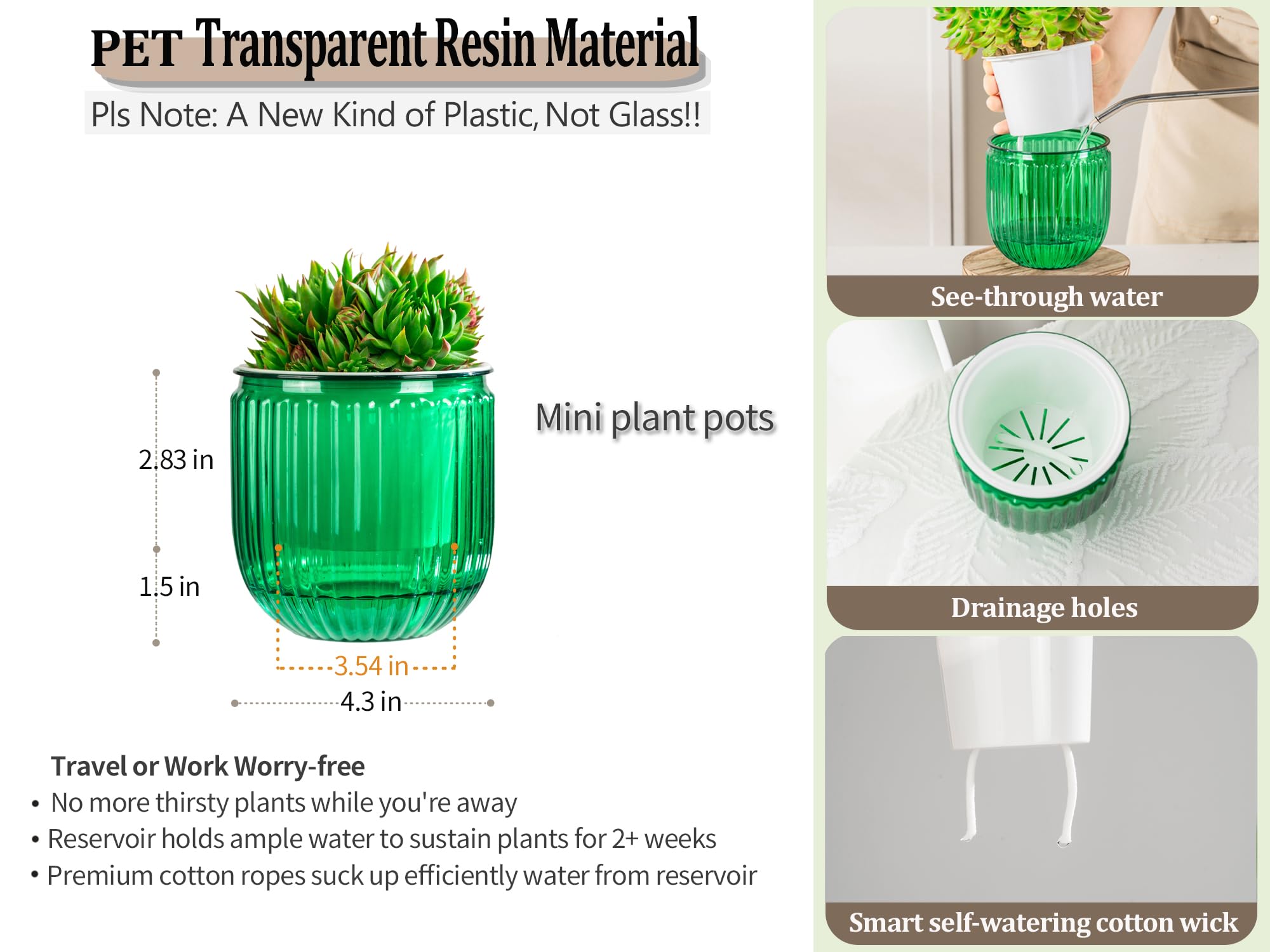 Melphoe self watering pot in outdoor setting