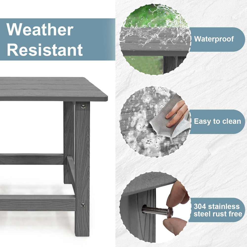 Meluvici Outdoor Side Table showing weather resistance feature