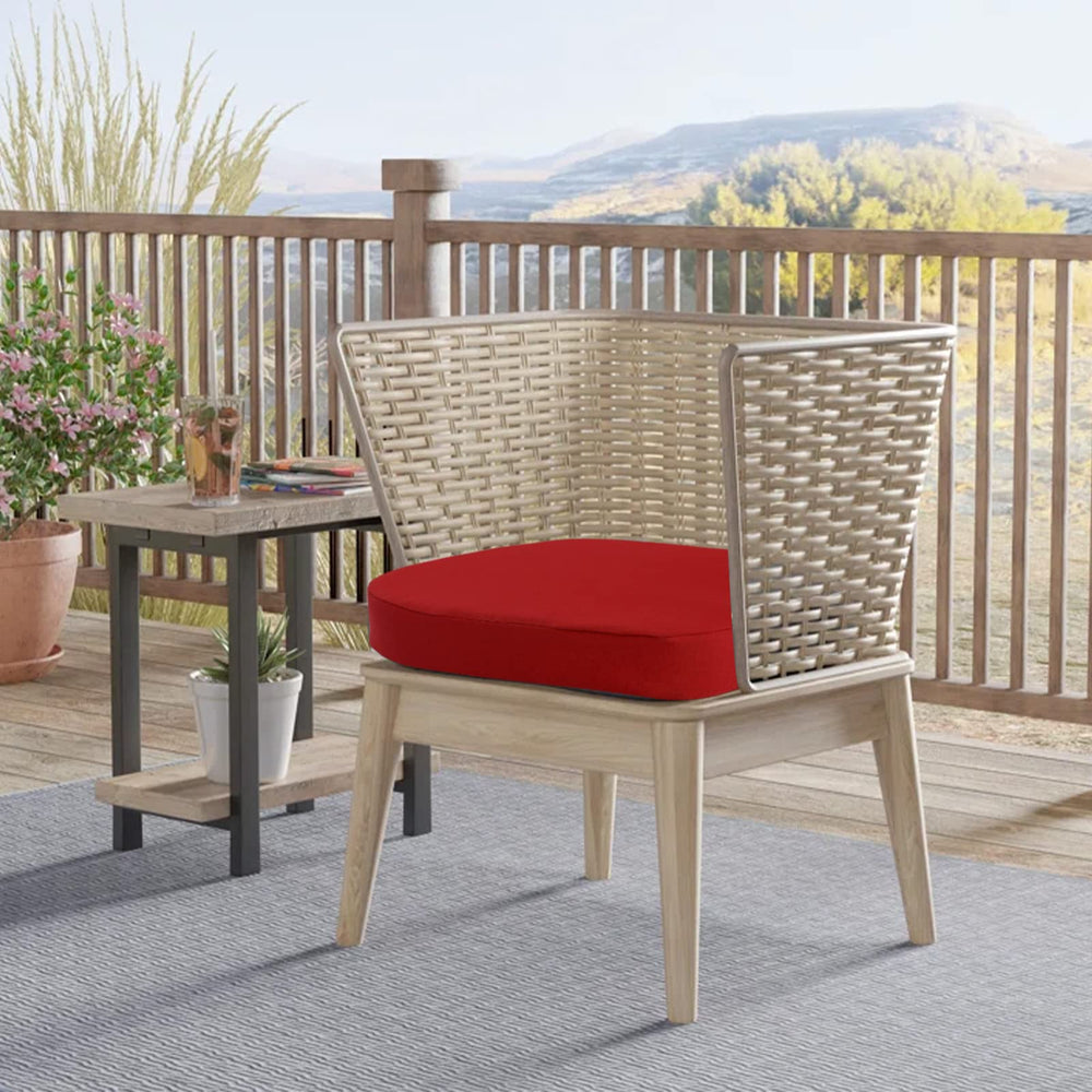 memory foam cushion showing thickness of 3 inches