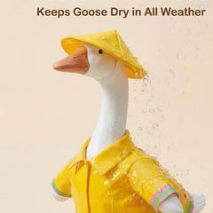 Memxike goose outfit displayed in a garden setting