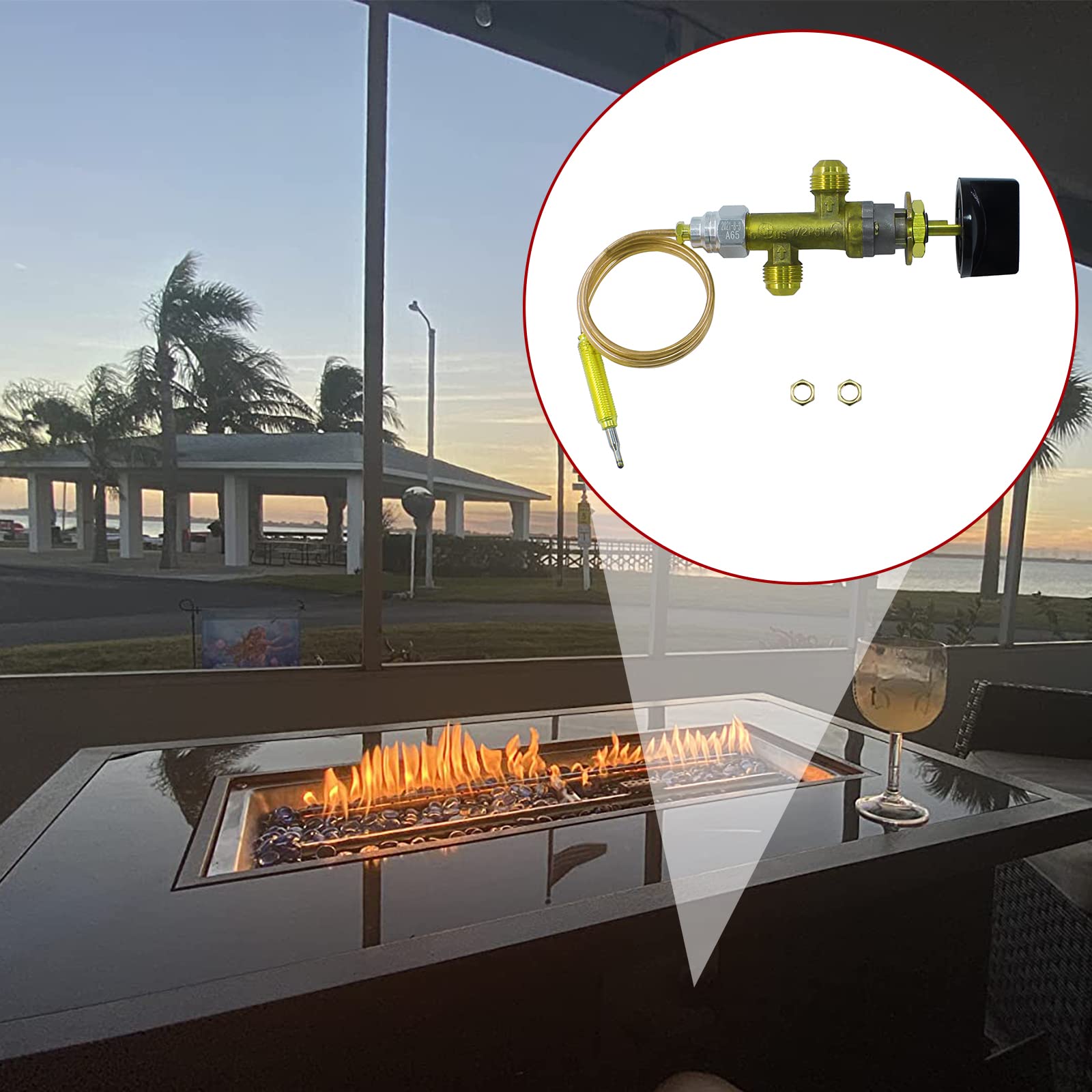 MENSI control valve installation guide with measurements