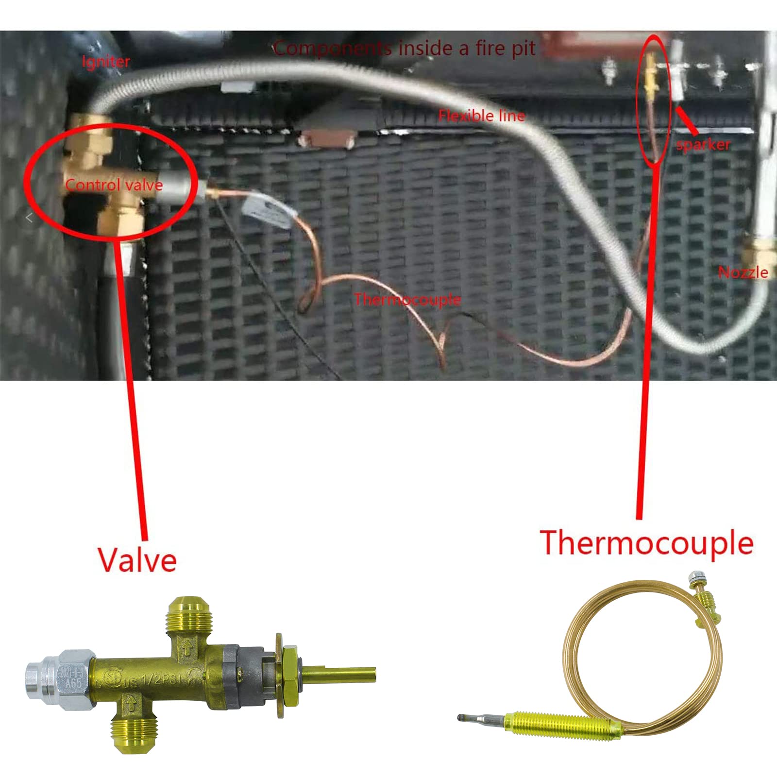 MENSI Low Pressure LPG Propane Gas Control Valve side view