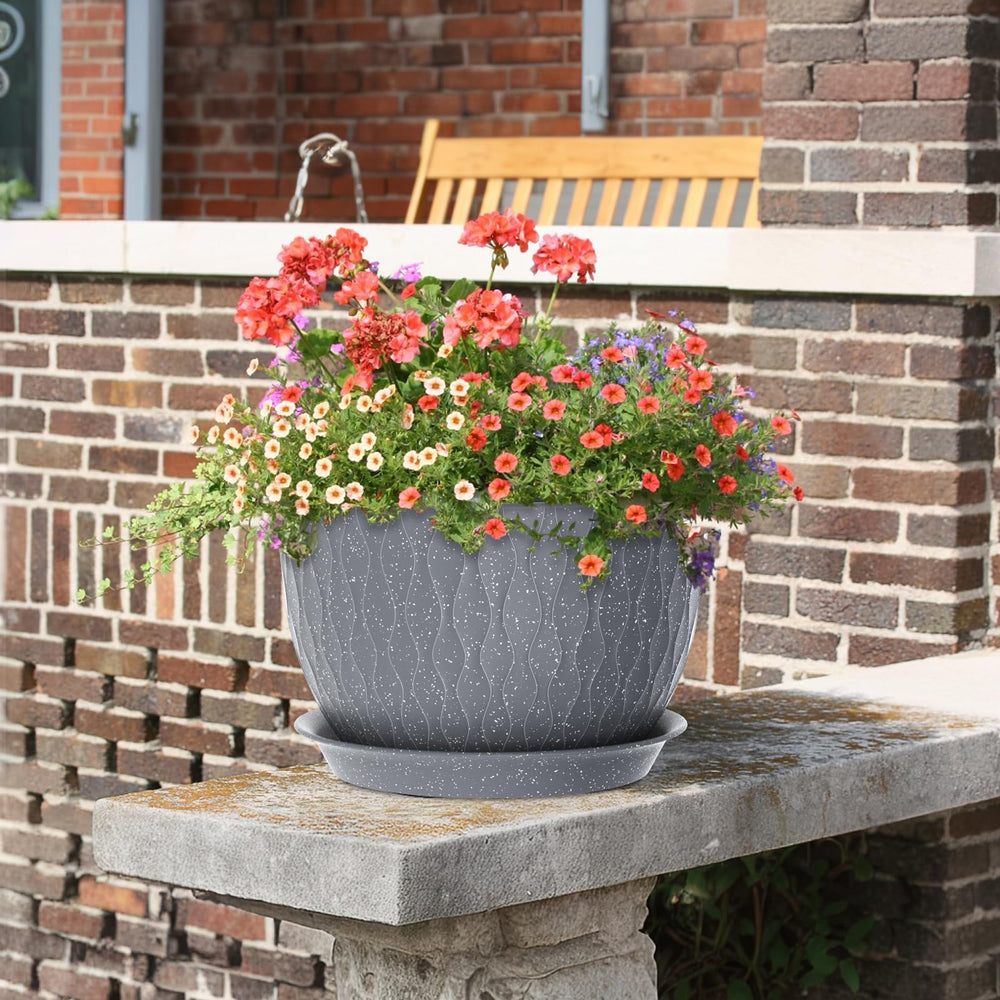 Meowell 9 inch flower pot in a home decor setting