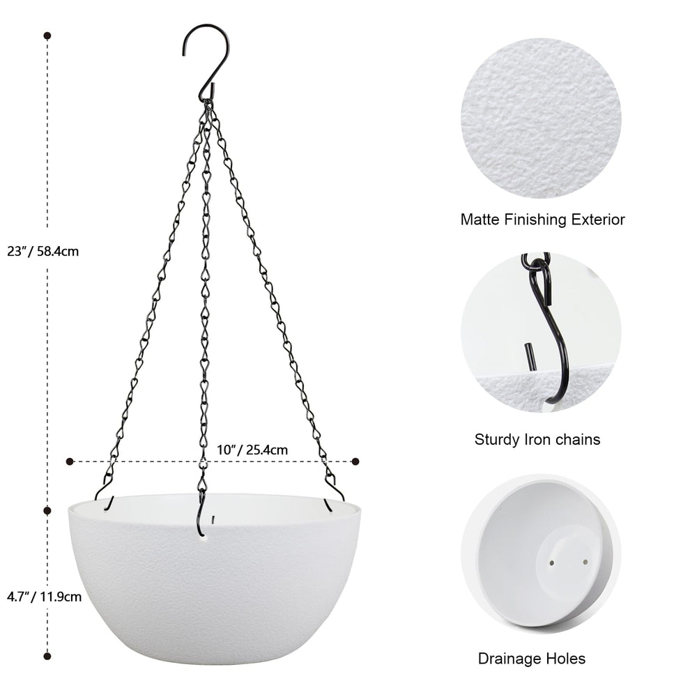 Meowell hanging planter with drainage holes and chain