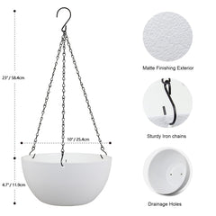 Meowell hanging planter with drainage holes and chain