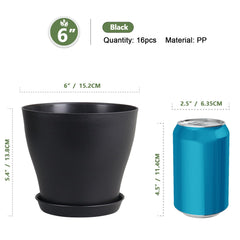 Meowell nursery pots with saucers on a garden table