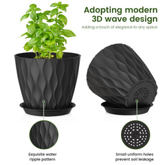 Meowell plant pots with saucers included