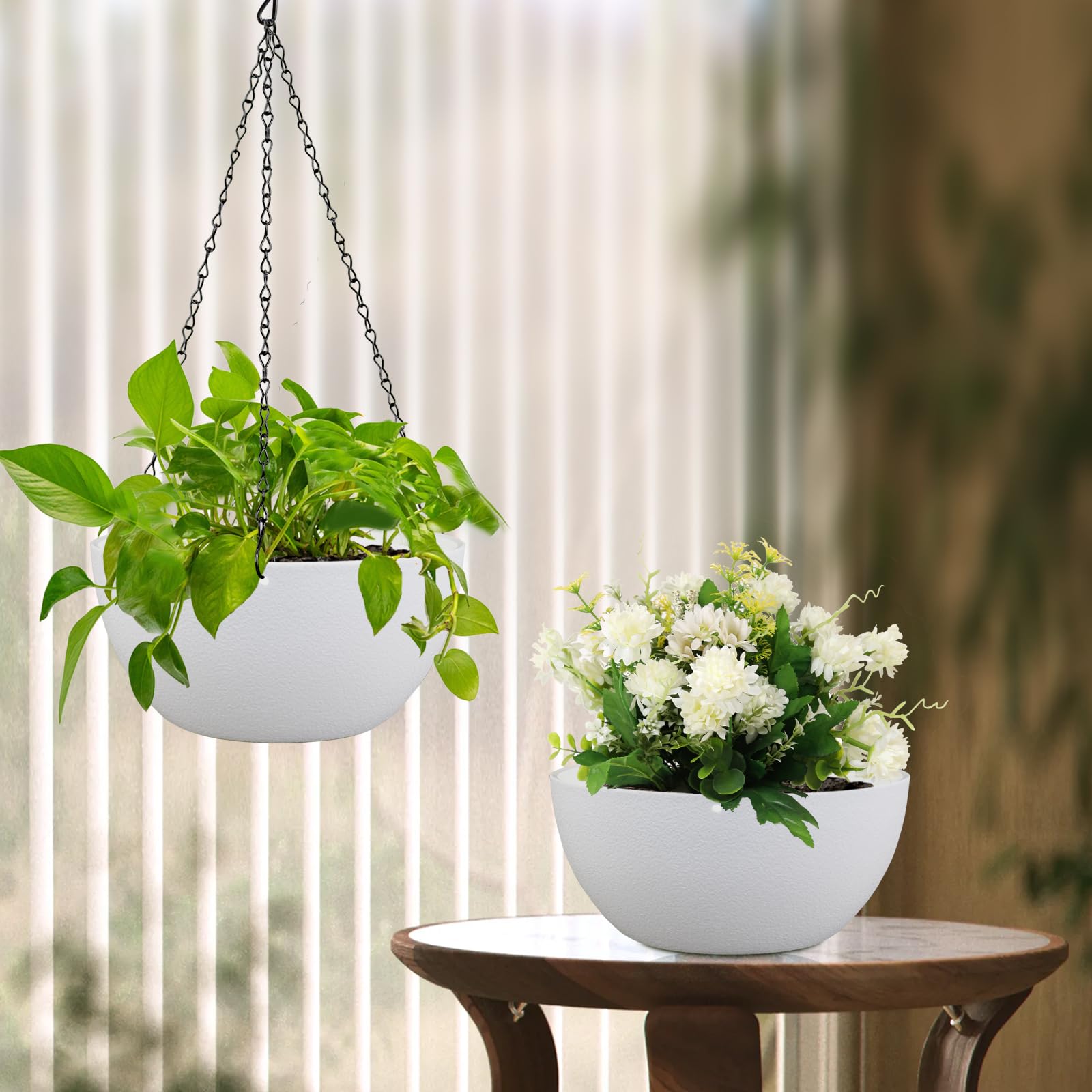 Meowell planter with rubber plugs for drainage