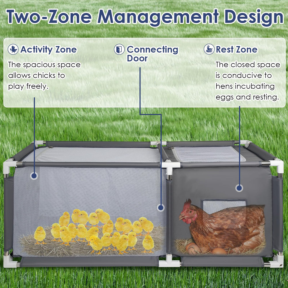 MeoWriental Brooder Box spacious two-zone design for chicks