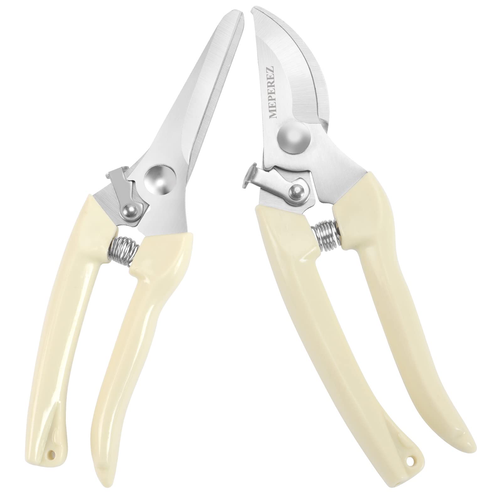MEPEREZ Premium Garden Shears front view, ivory white
