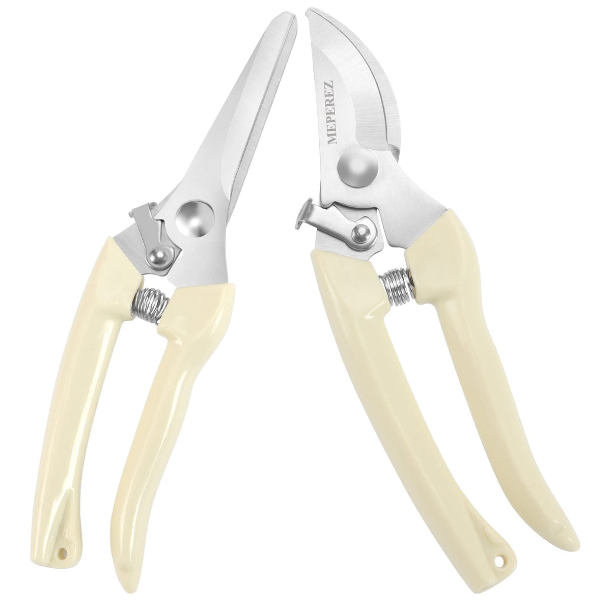 MEPEREZ Premium Garden Shears front view, ivory white