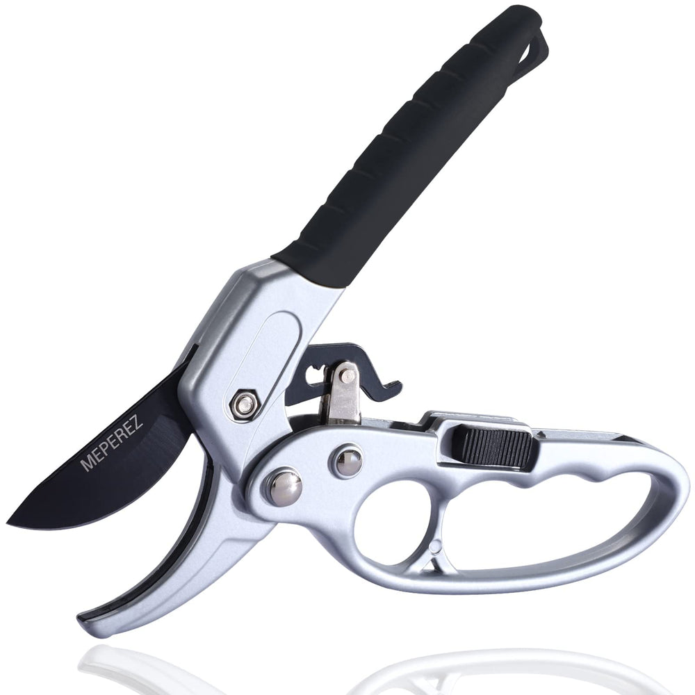 MEPEREZ Premium pruning shears black model front view
