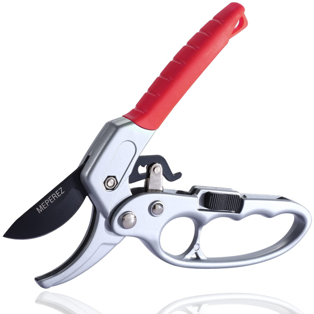 MEPEREZ Premium Pruning Shears front view in red