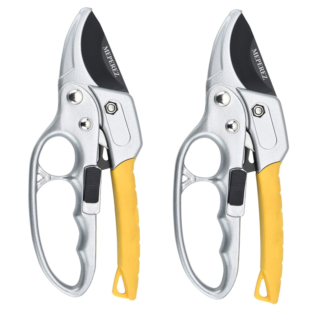 MEPEREZ Premium Pruning Shears yellow model with ergonomic handle