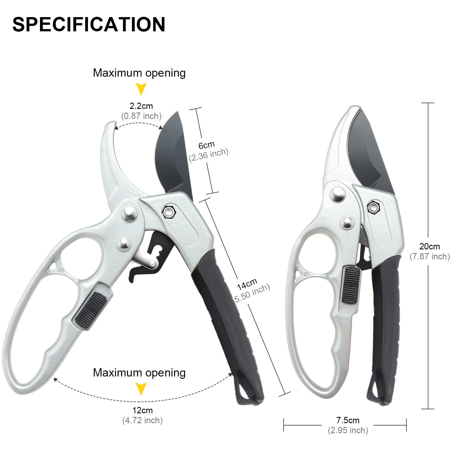 MEPEREZ pruning shears cutting through a branch