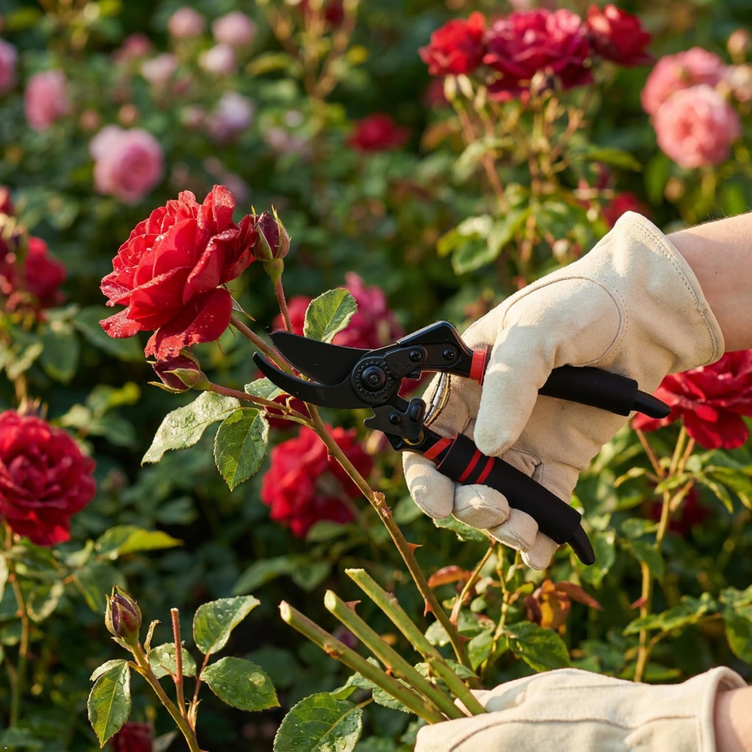 MEPEREZ pruning shears ergonomic handles close-up