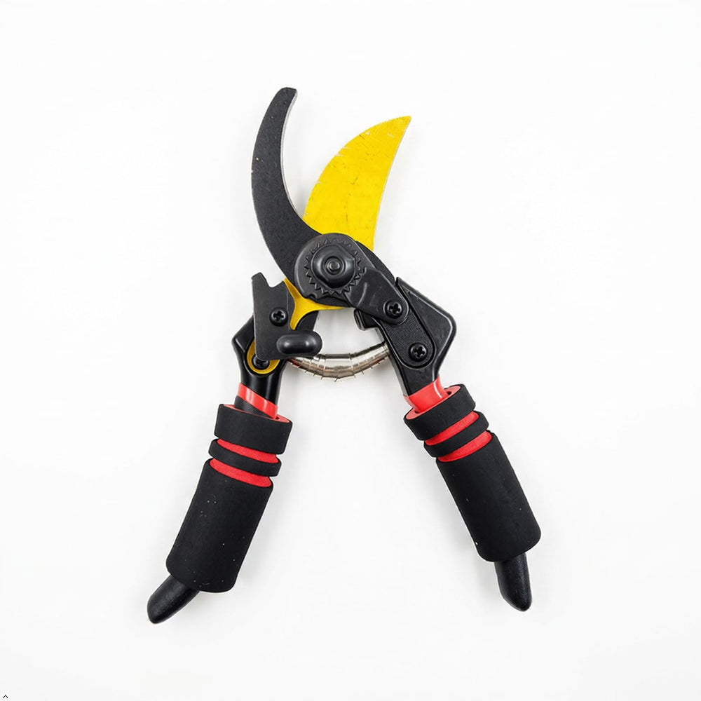 MEPEREZ pruning shears on a garden table with plants