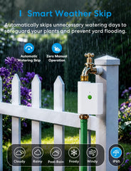 meross WiFi Water Timer with mobile app interface