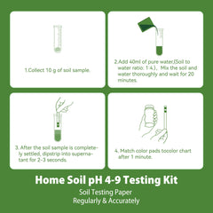 Merydi Soil pH Test Kit showing test strip comparison
