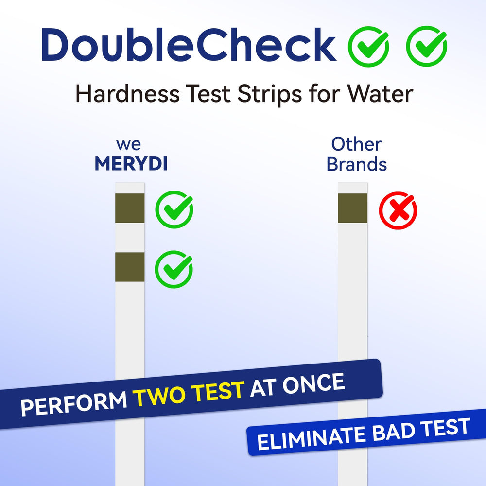 Merydi test strips showing double colour pads for accuracy