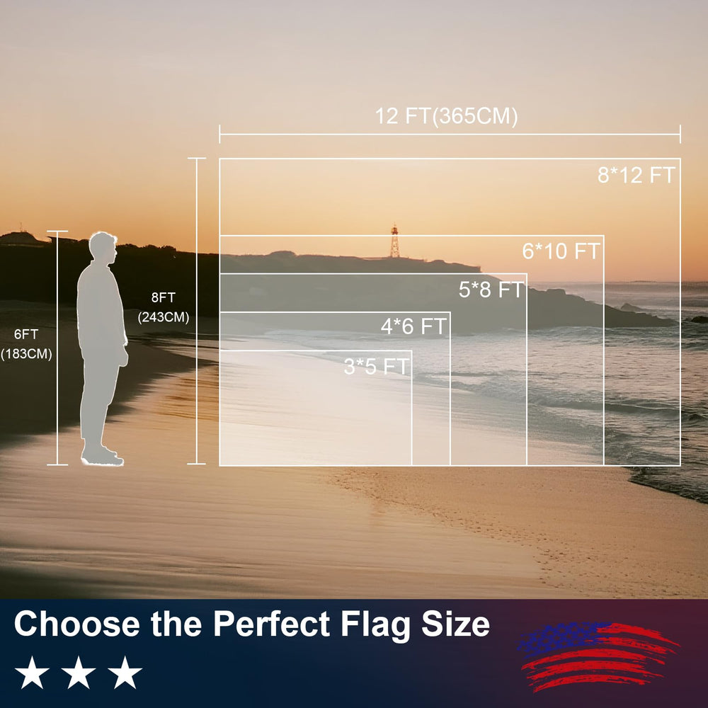 Meryndou American Flag 5x8 FT showing double-stitched stripes